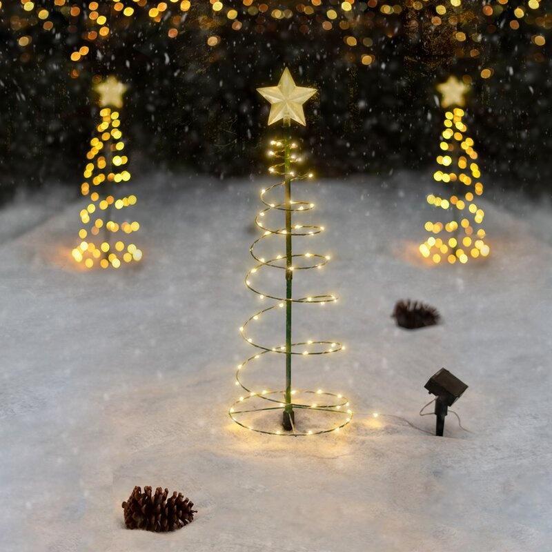 50Cm Solar Christmas Light Tree Led Garden Outdoor Lamp Insert The Ground Waterproof Auto On /off Decoration Lights for Xmas