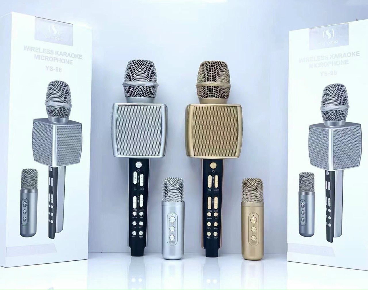 Micro bluetooth SuYosd YS-98 - Micro karaoke kèm loa SONG CA không dây tiện lợi - Điều chỉnh âm lượng, echo, hiệu ứng đổi giọng - Siêu hút tiếng, hát siêu hay, chống hú siêu tốt - Hàng nhập khẩu