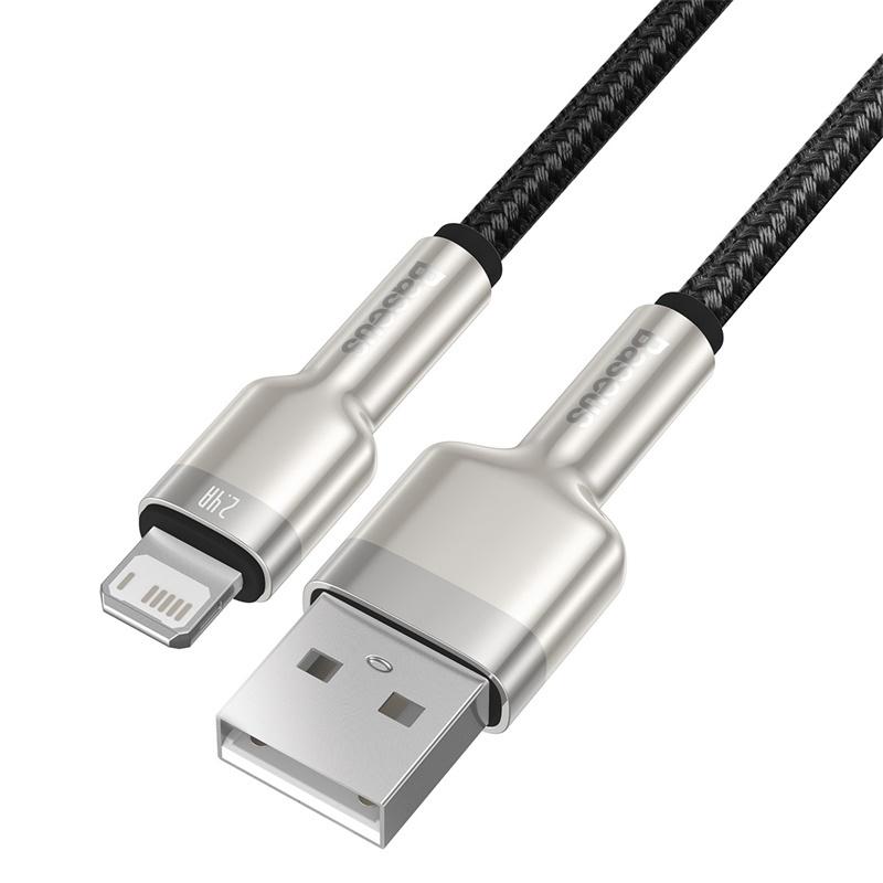 Baseus - BaseusMall Cáp sạc nhanh Baseus Cafule Metal USB A to 6/7/8/X Series 2.4A (Hàng chính hãng)