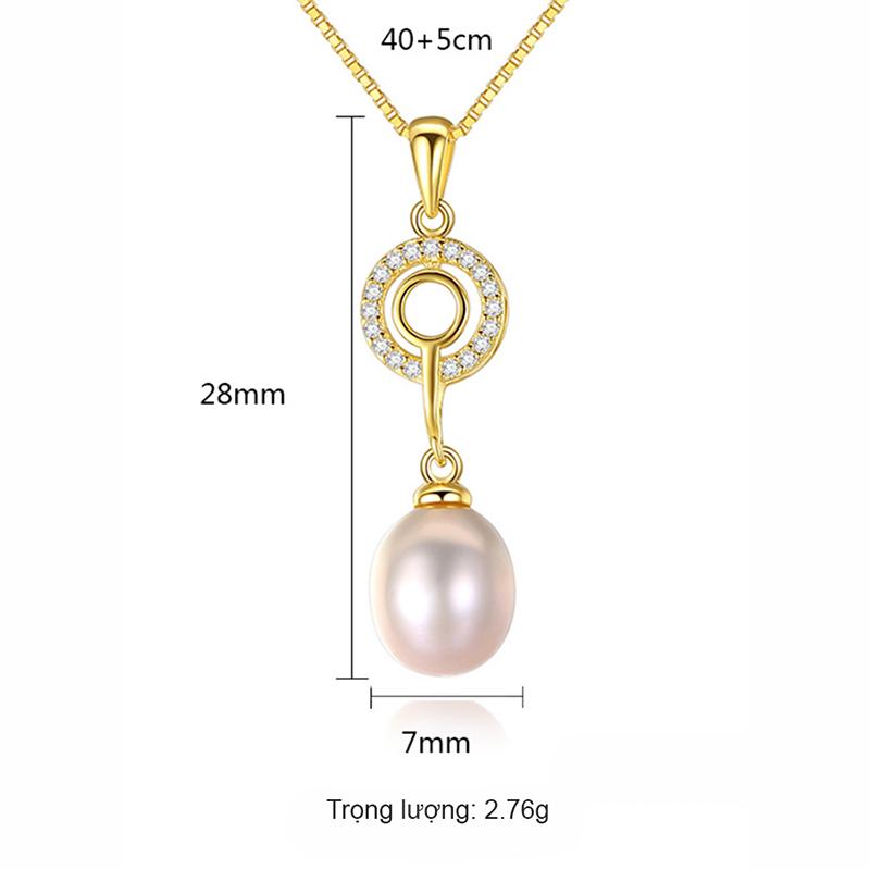 Dây Chuyền Ngọc Trai Cao Cấp DB2338 Cỡ Hạt 7x9 Bảo Ngọc Jewelry