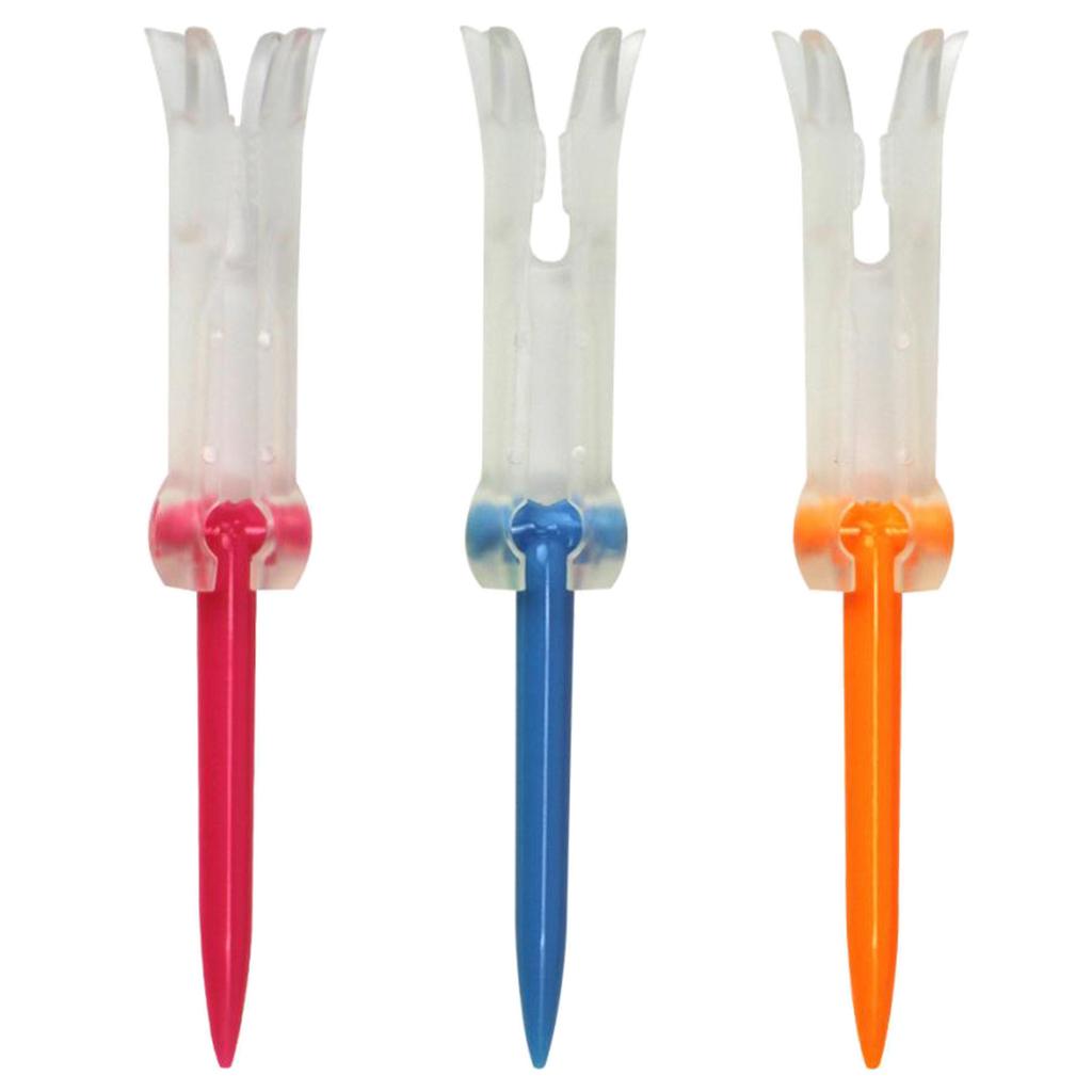 Set of 3 Foldable Golf Driving Range Tees Low Friction Rubber Golf Nails