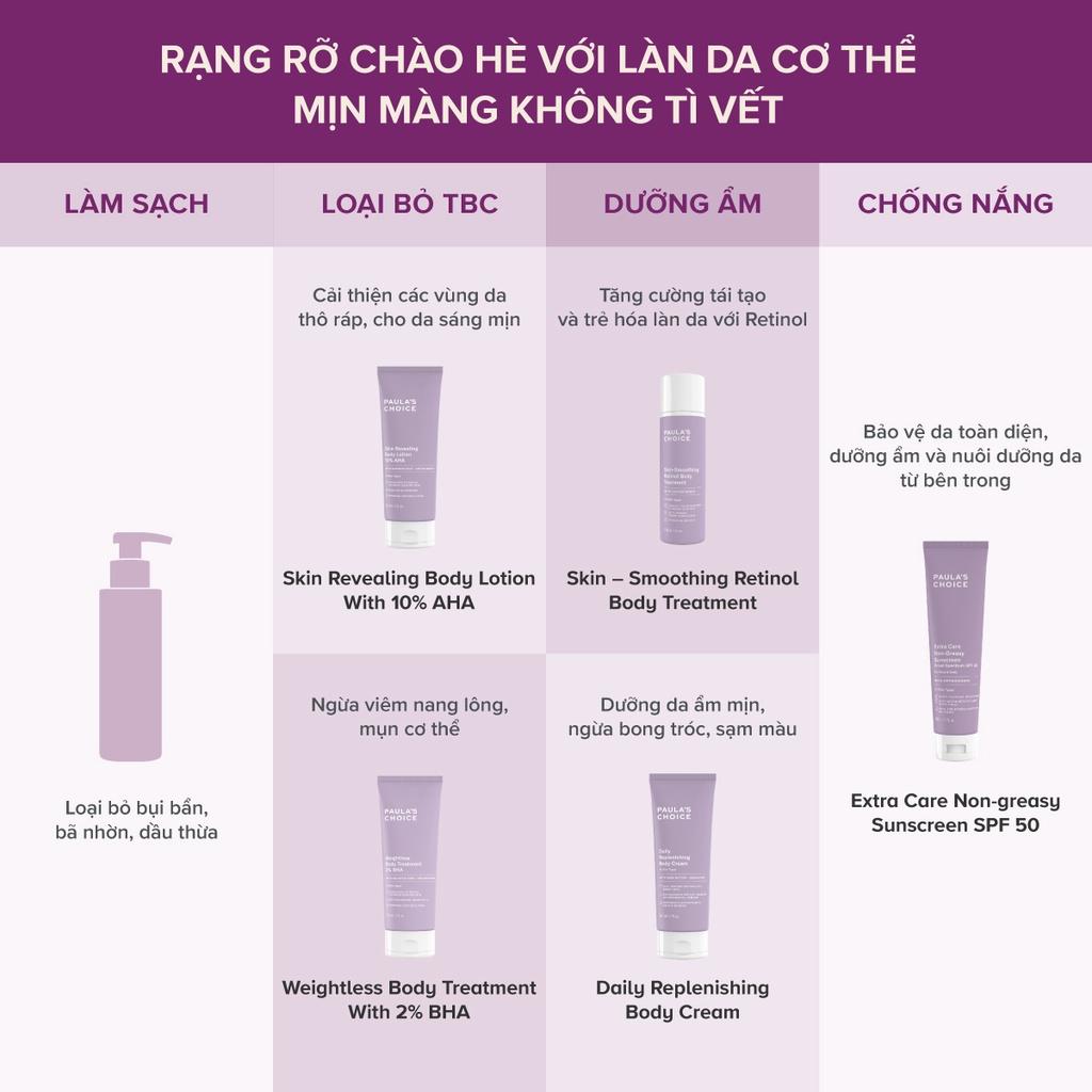 Kem Dưỡng Thể Toàn Thân Cấp Ẩm Đa Năng Siêu Mềm Mịn Paula's Choice Daily Replenishing Body Cream 210ml (Mã 3450)