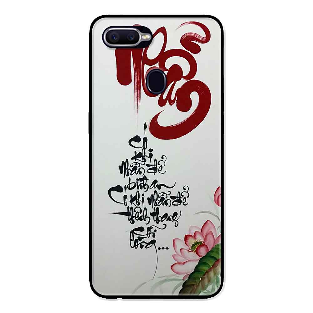 Ốp Lưng in cho Oppo F9 Mẫu Thư Pháp NHẪN - Hàng Chính Hãng