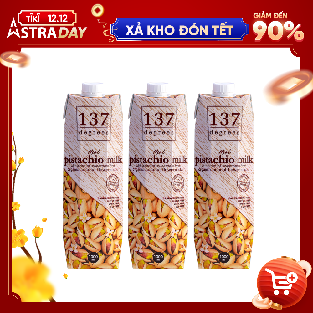 Combo 3 hộp sữa hạt dẻ 1L 137 Degrees Thái Lan