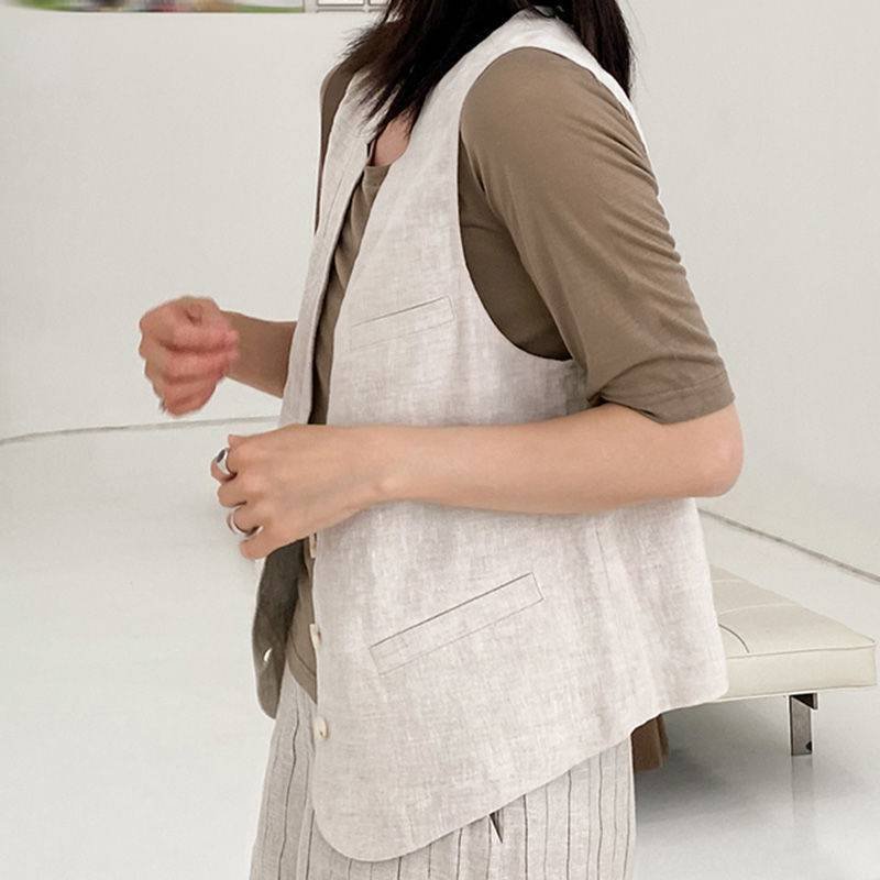 Áo blazer nữ- Áo vest công sở kiểu dáng ghile, mẫu trơn dễ phối đồ CS02