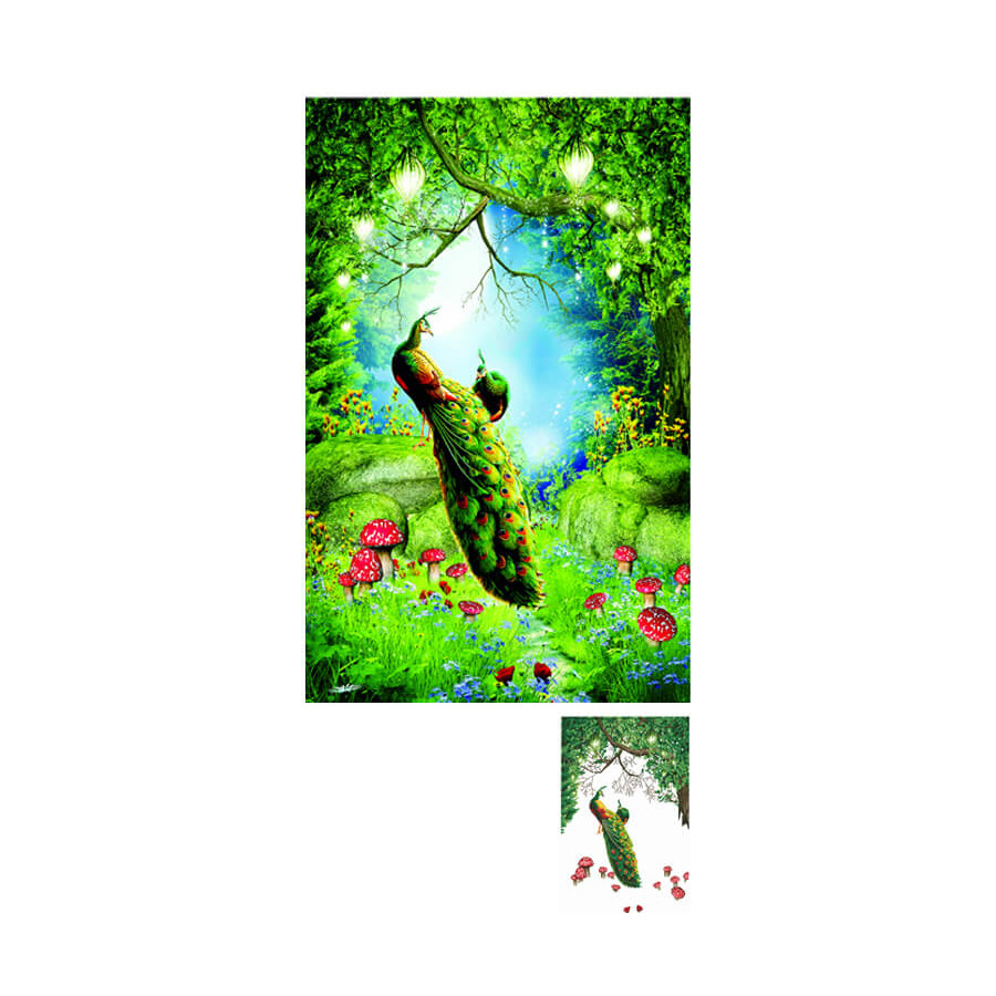 Tranh đính đá An nhiên hạnh phúc 90x60cm - chưa đính