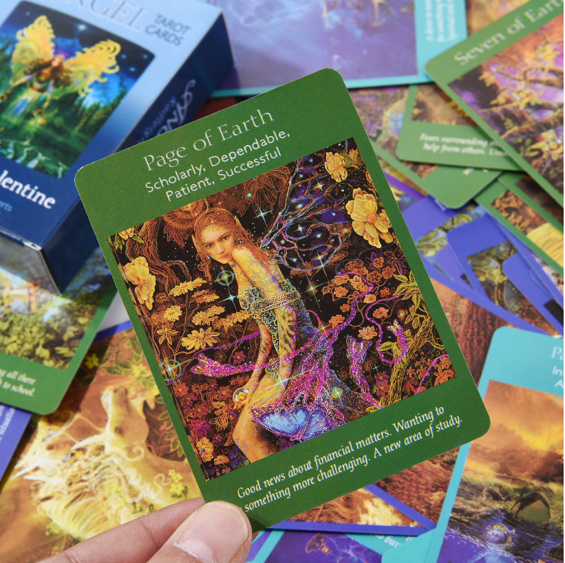 Combo Bộ Bài Bói Tarot Angel Tarot Oracle 78 Card Cao Cấp và Khăn Trải Bàn Tarot
