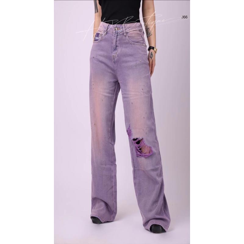 Quần Jeans tím phá cách -J66 - Tím