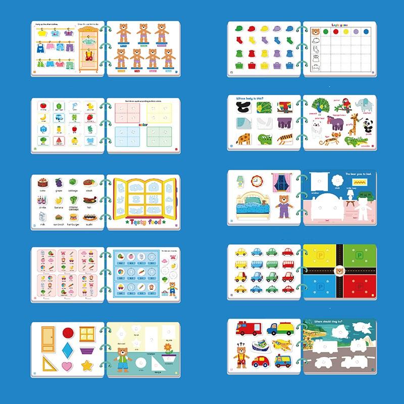 Học liệu bóc dán Montessori 17 chủ đề cho bé, đồ chơi bảng bận rộn busy tiếng Anh