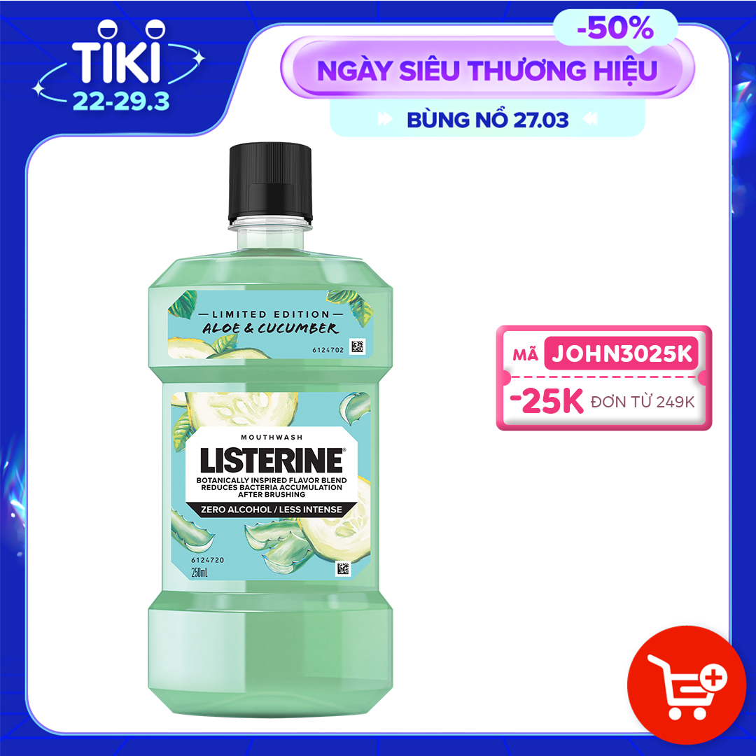 Nước Súc Miệng Listerine Tonic Vị Trái Cây Tự Nhiên - Dung Tích 250ml/Chai (Phiên Bản Giới Hạn)