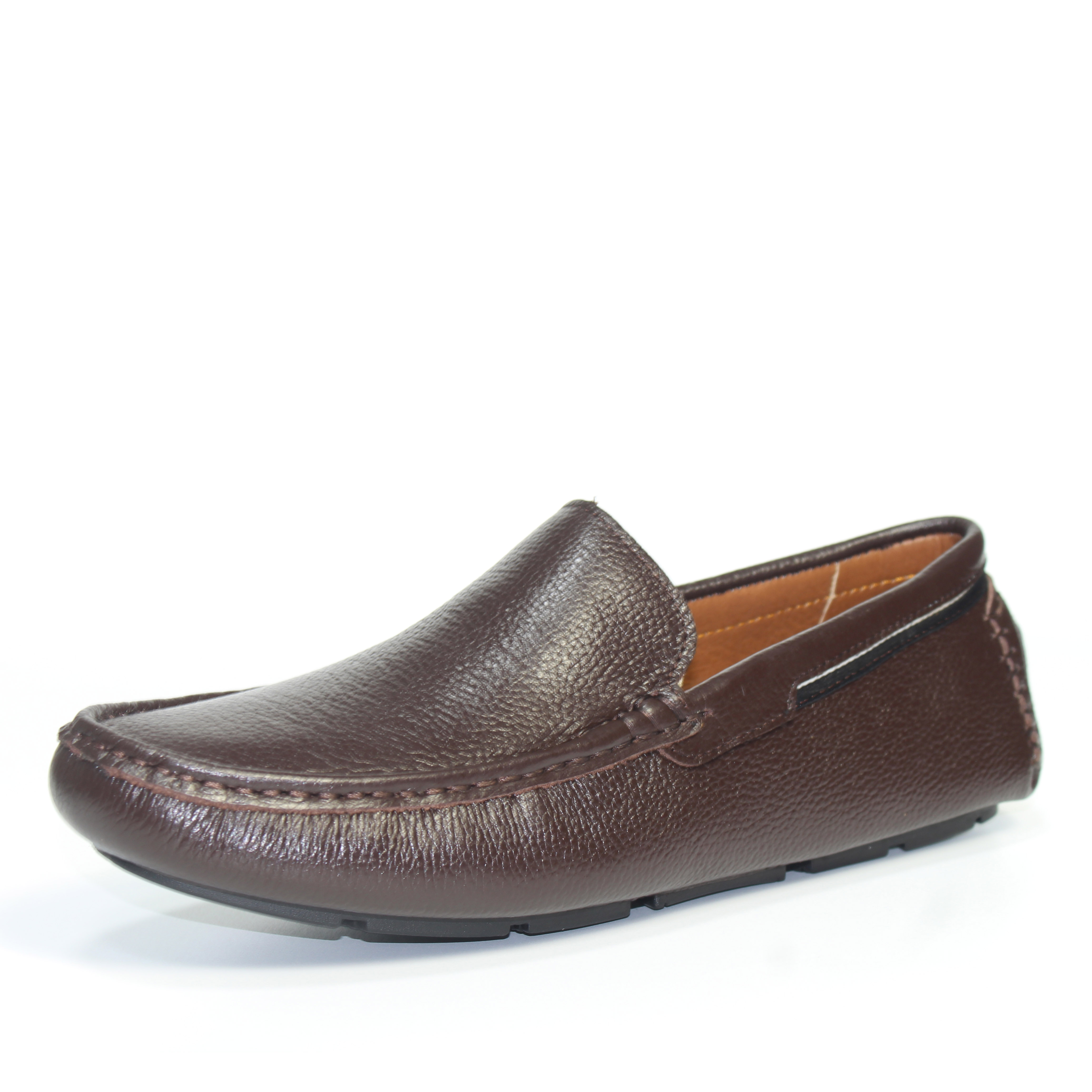 Giày MICHILUX Da Bò Thật Chính Hãng Classic Moccasin CSMS0 Màu Nâu Sẫm
