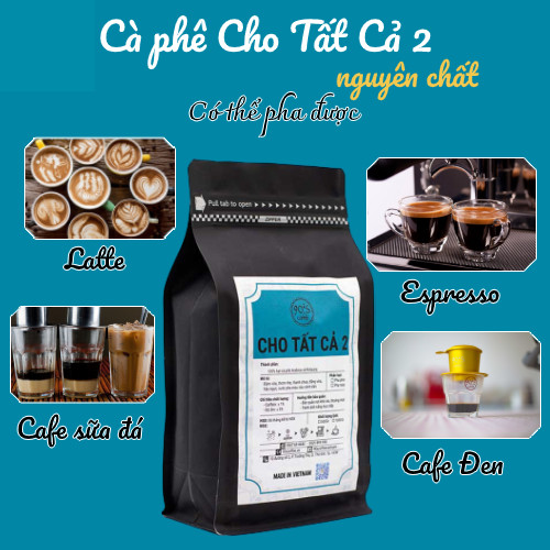 Cà Phê Rang Xay Nguyên Chất - 90S Coffee Vietnam | Cà Phê Cho Tất Cả 02 | Công Thức Phối: Arabica + Robusta | 100% Cà Phê Sạch | Chua Nhẹ - Hậu Vị Ngọt