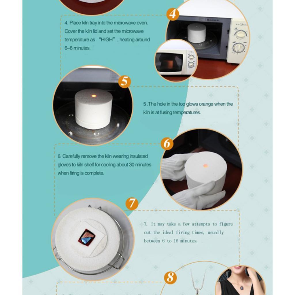 26x Professional Microwave Kiln Kit Set - for DIY Jewelry Glass Fusing Tools