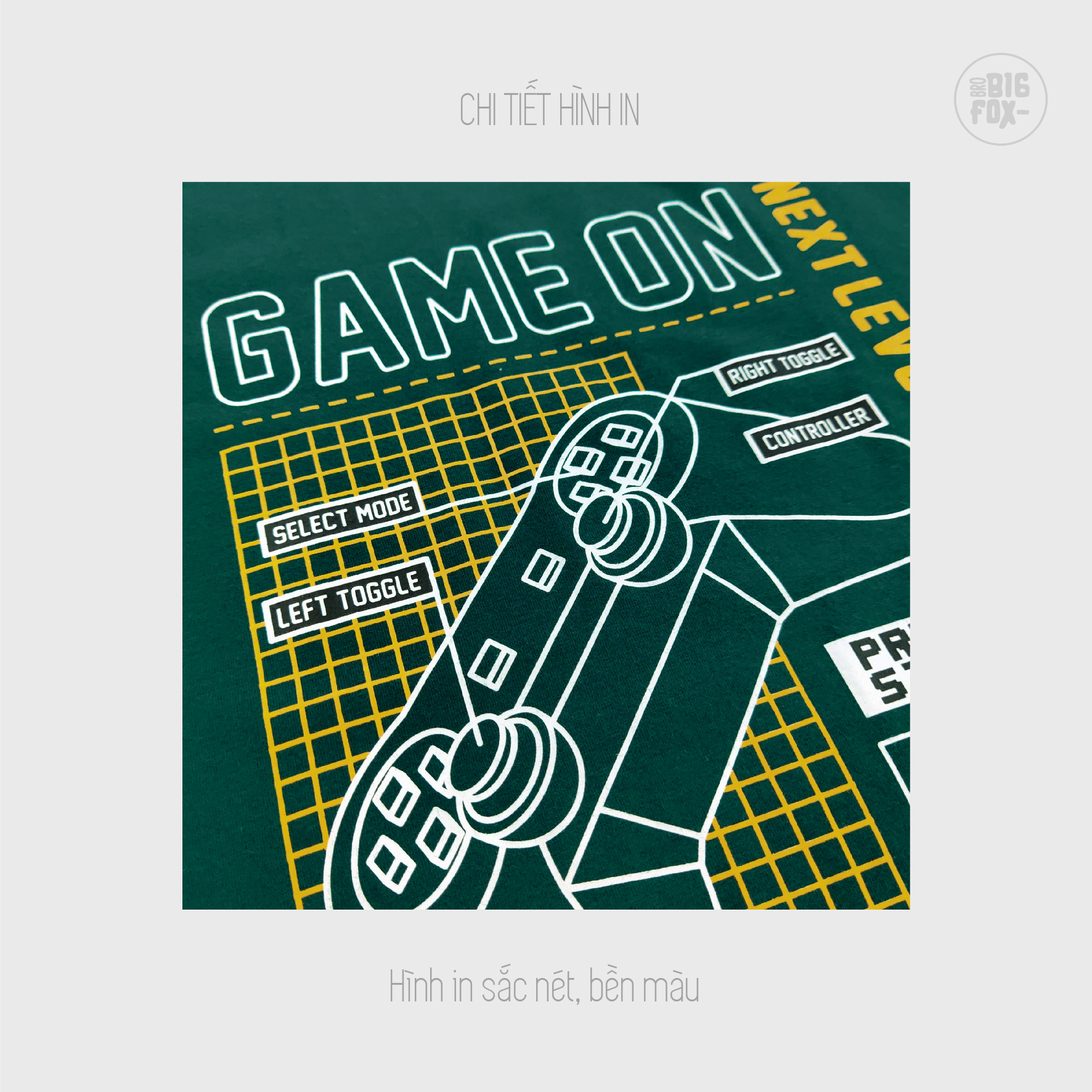 Bộ Bé Trai Bigfox, Bộ Cộc Tay Trẻ Em Mùa Hè Chất Cotton Mát In Hình Game On
