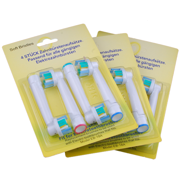 Bộ 4 đầu bàn chải đánh răng điện thay thế cho máy Braun Oral B - Precision, FlossAction, Gum Care, Sensitive - đánh bật cao răng, răng nhạy cảm, chăm sóc nướu lợi