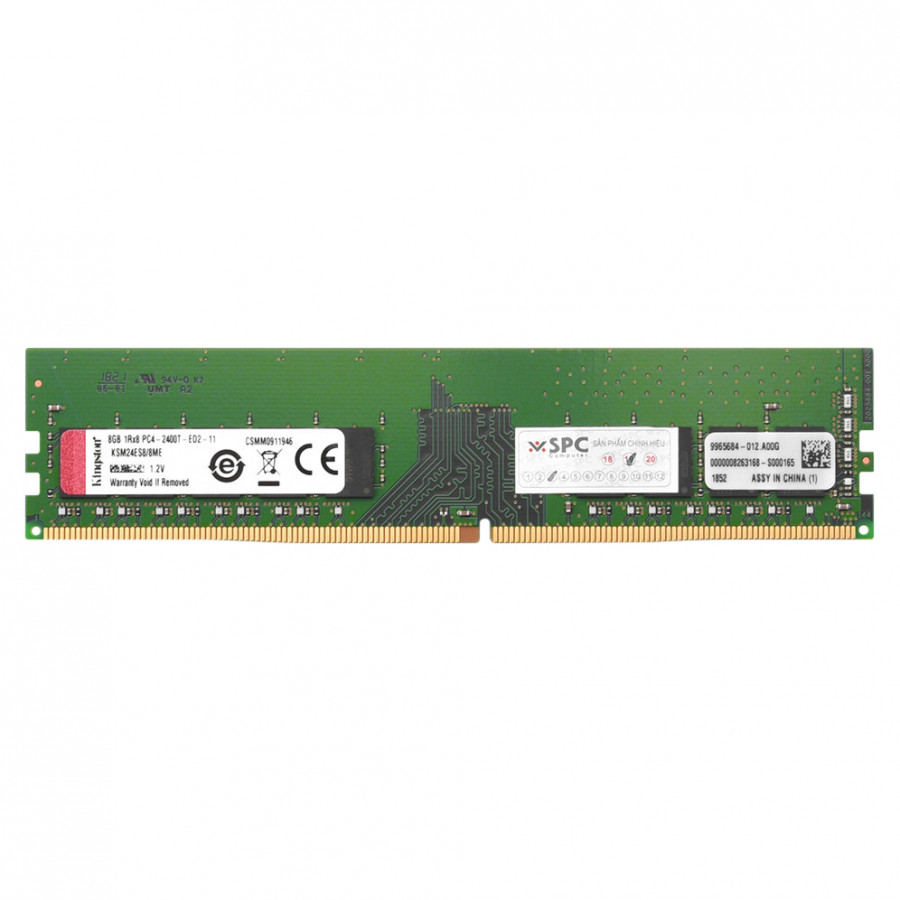 RAM PC Kingston 8GB ECC DDR4 2400Mhz KSM24ES8/8ME - Hàng Chính Hãng