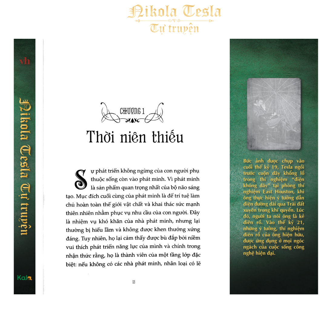 Sách Nikola Tesla tự truyện (Những phát minh của tôi. Tăng năng lượng con người - Chế ngự năng lượng mặt trời. Vạn vật là ánh sáng)
