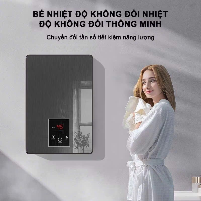 Máy Nước Nóng Trực Tiếp Cảm Ứng LCD Kèm Vòi Sen Cao Cấp – Chống Giật An Toàn, Hiển Thị Nhiệt Độ Chính Xác