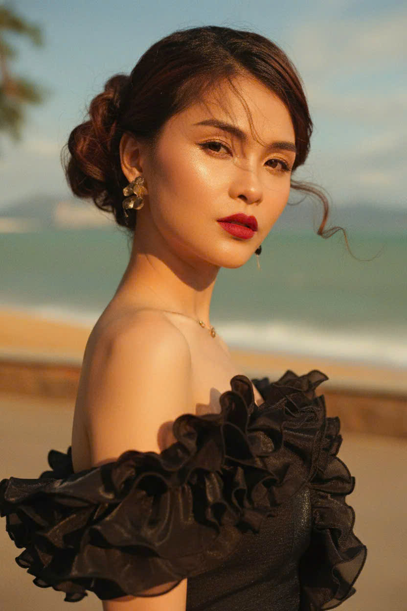 Đầm Maxi Trễ Vai, Đầm Dài Đi Tiệc, Đầm Dạ Hội Đen thời trang thiết kế Hity