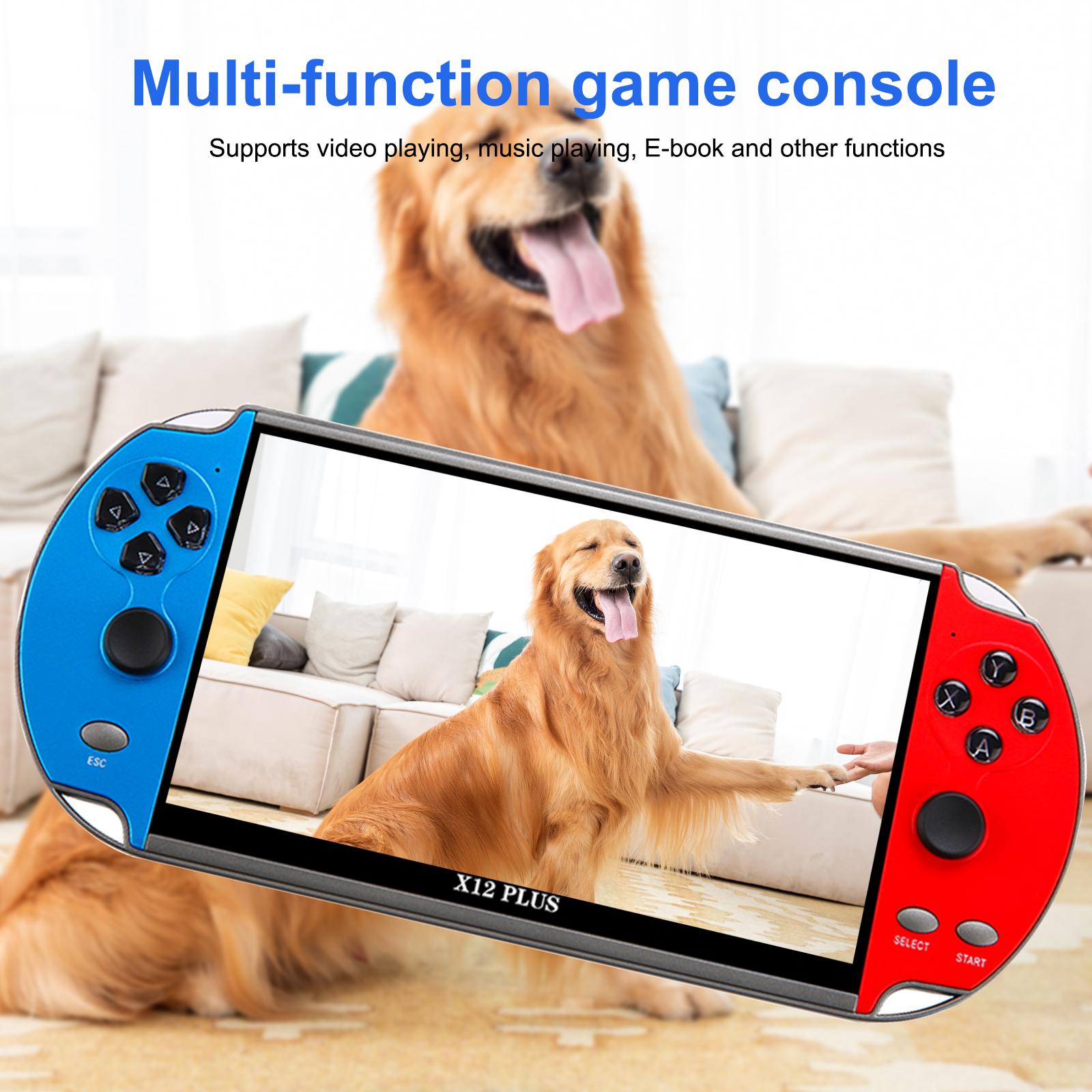 X12 Plus 7 inch Video Game Console Built in 1000 Games 16GB Handheld Double Joystick Game Controller Spupport AV Output