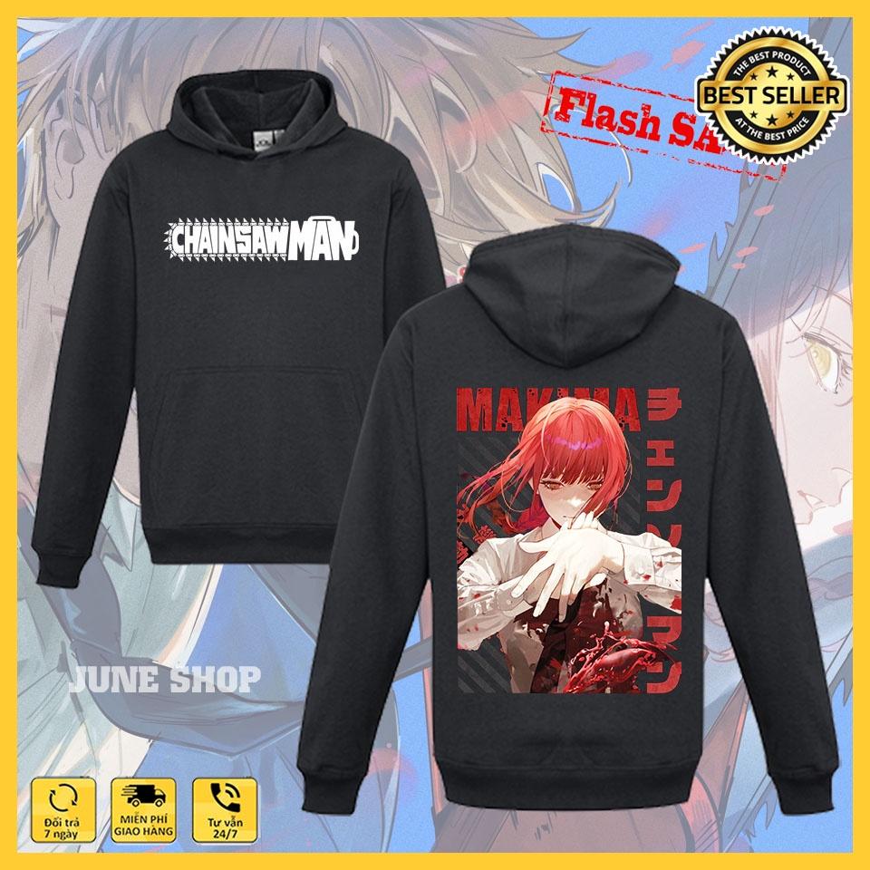 Áo Hoodie Chainsaw Man, Áo Khoác Chainsaw Man in hình Denji, Makima, Power, Pochita, Aki mới nhất, siêu đẹp