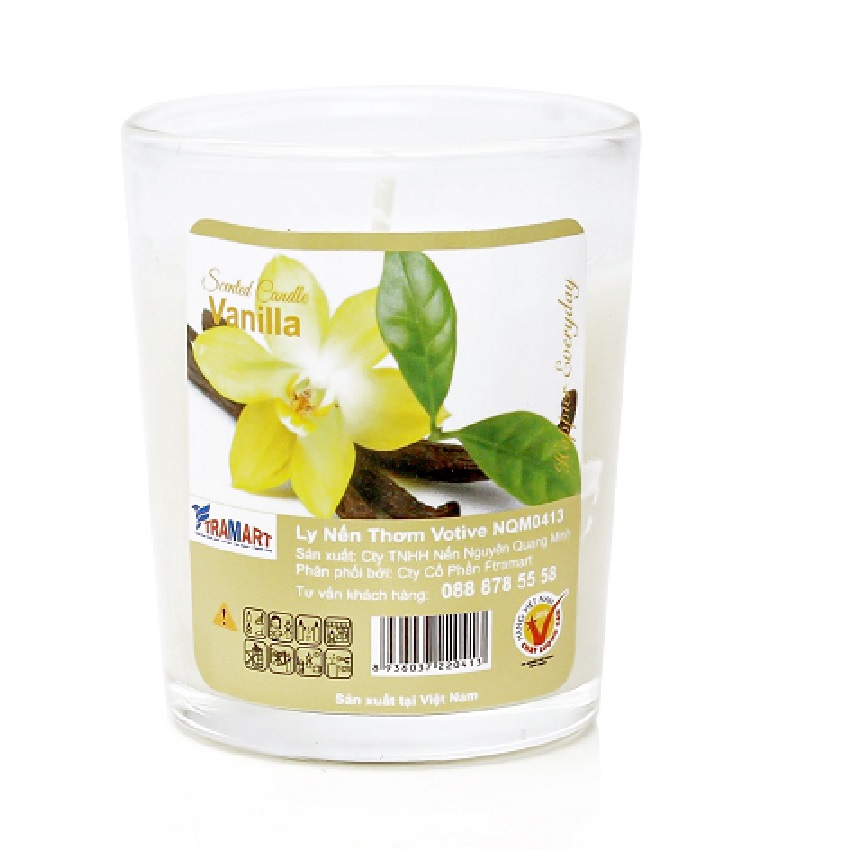 Hộp 6 ly nến thơm votive Miss Candle FTRAMART NQM0413 Vanilla (Hương vani)