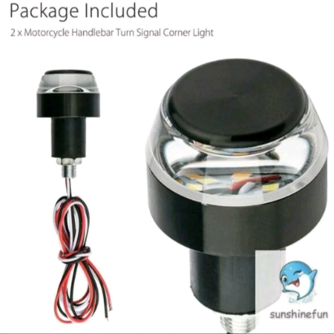 BỘ 2 ĐẦU GÙ CHỐNG ĐỔ TAY LÁI XE MÁY XE ĐIỆN CÓ ĐÈN LED TRANG TRÍ XIN NHAN CỰC ĐẸP