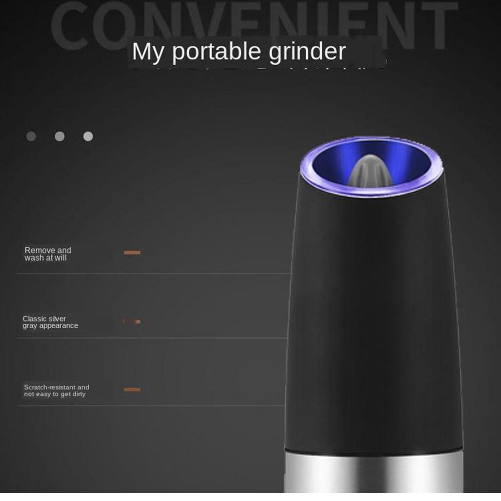 Electric Gravity Pepper Grinder Pepper Mill Salt Mill Black