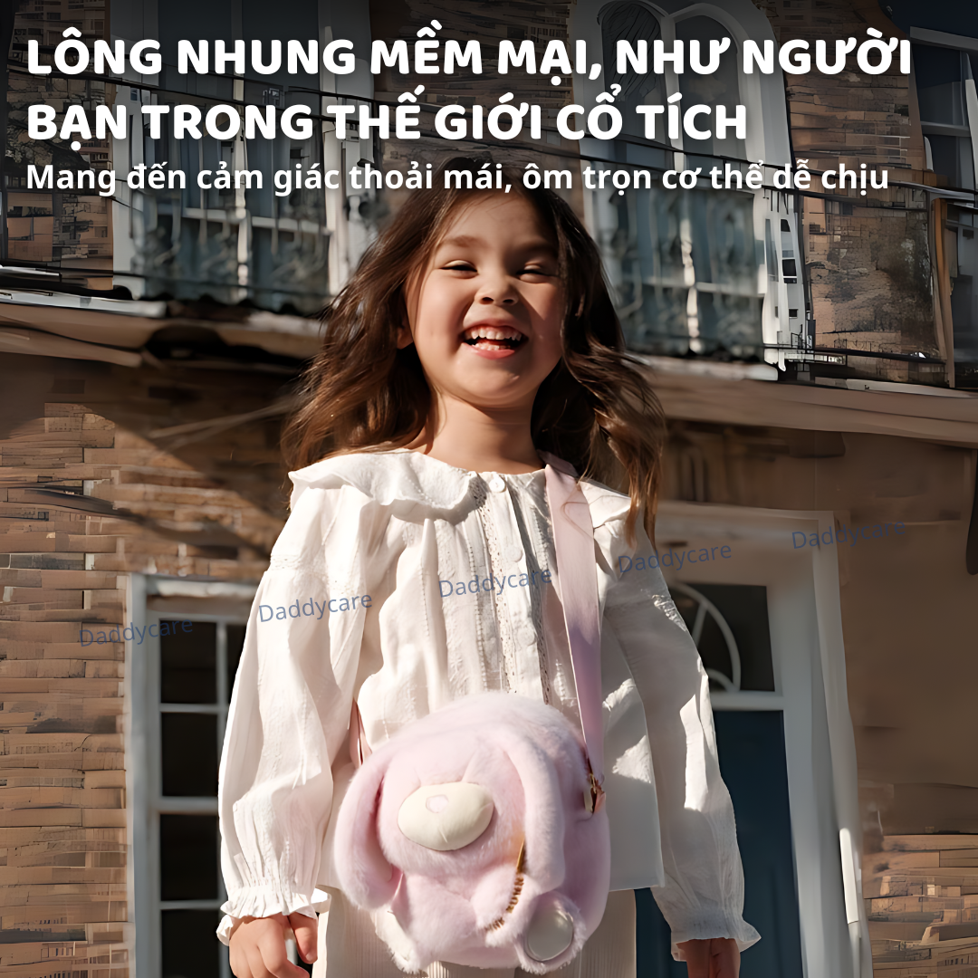 Túi đeo chéo gấu bông cho bé gái bé trai Zoyzoii B81 Kids Crosbody Bag