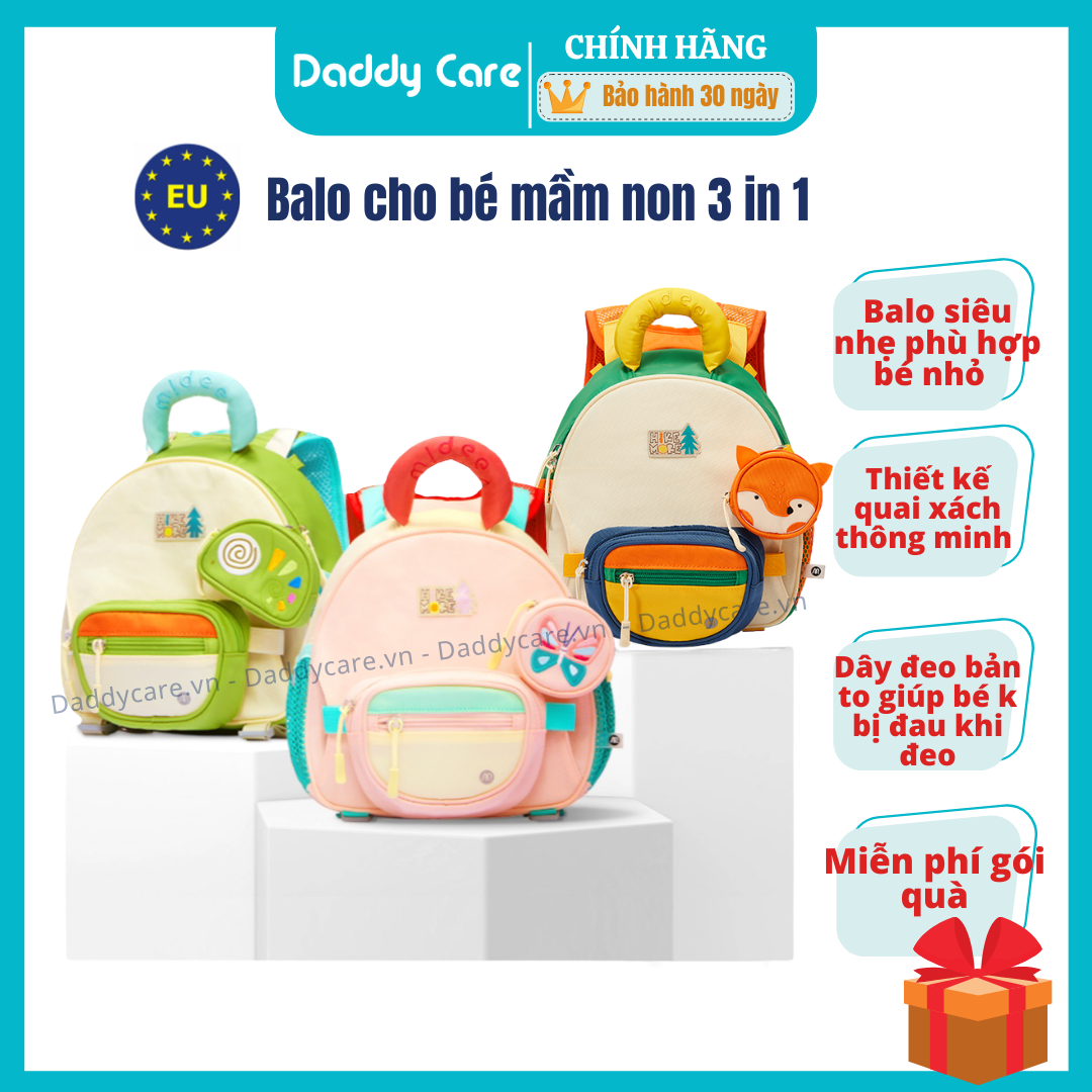 Balo mầm non siểu nhẹ cho bé mideer Outing Kids Backpack, Đồ chơi giáo dục cho bé 2,3,4,5,6 tuổi