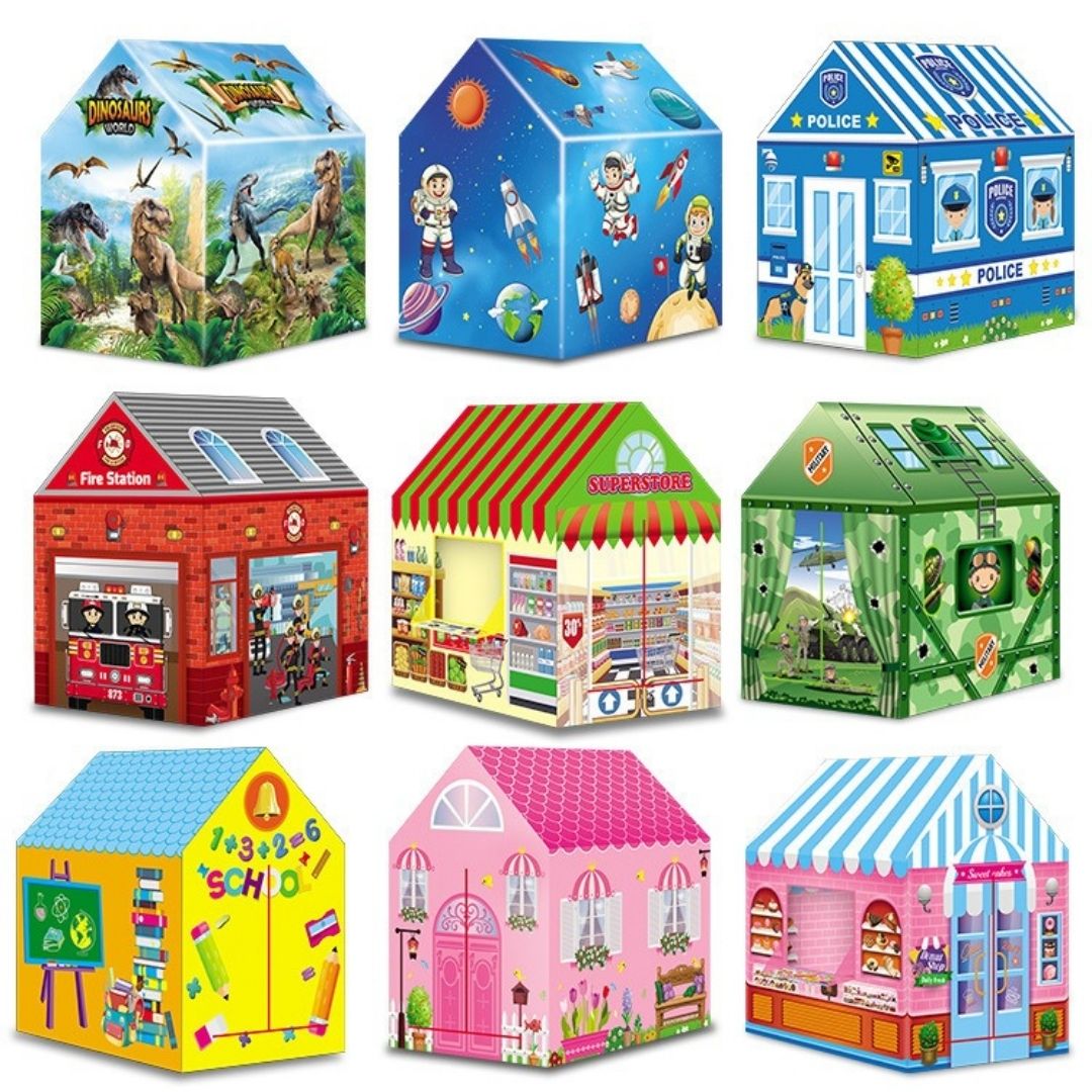 Đồ chơi trong nhà Lều kẹo trẻ em, cảnh sát, cứu hỏa, công chúa, siêu thị, khủng long EASYTOY