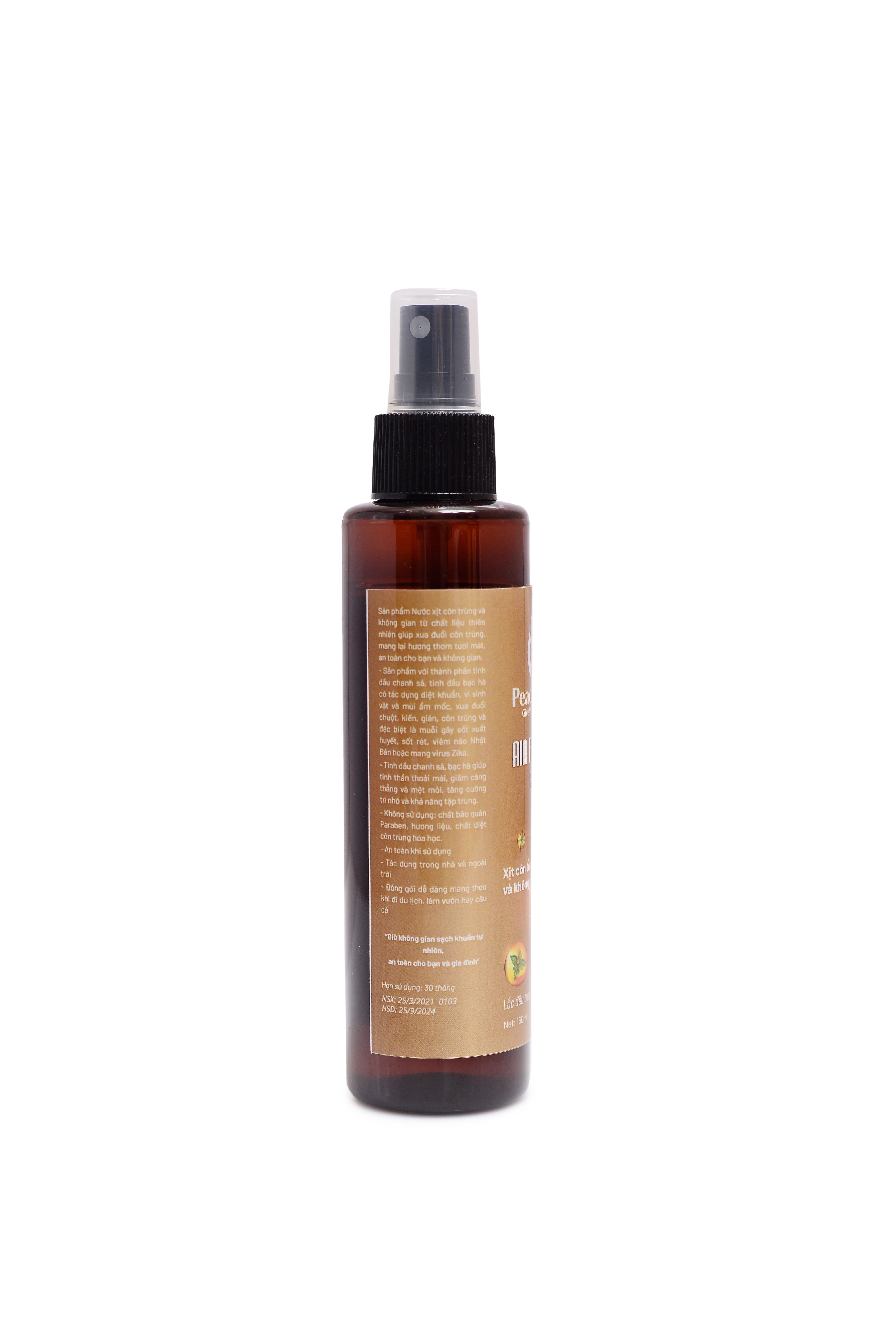 RBSC3 Combo Sản Phẩm Gốc Thực Vật Peace Mass Nước Rửa Bình Sữa 250ml (Chai tạo bọt) + Xịt Côn Trùng &amp; Không Gian 150ml (Thuộc nhóm Sản phẩm Lành tính /  Sinh học)