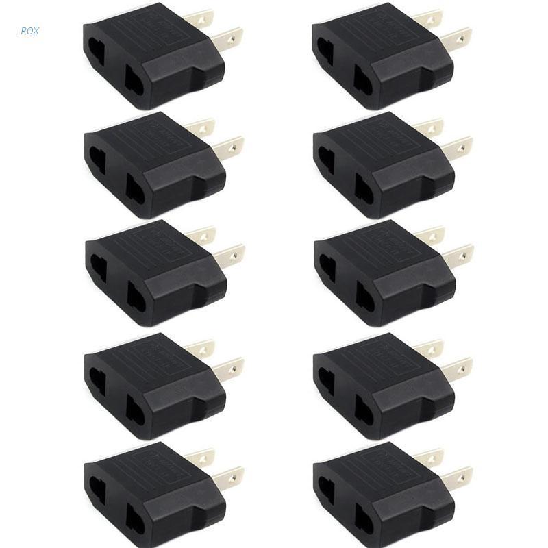 Set 10 Phích Cắm Chuyển Đổi Eu Sang Us Tiện Dụng