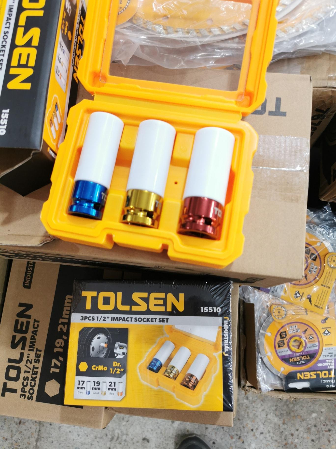 BỘ TUÝP THÁO MÂM XE LOẠI 6 CẠNH 1/2 TOLSEN 15510   - HÀNG CHÍNH HÃNG