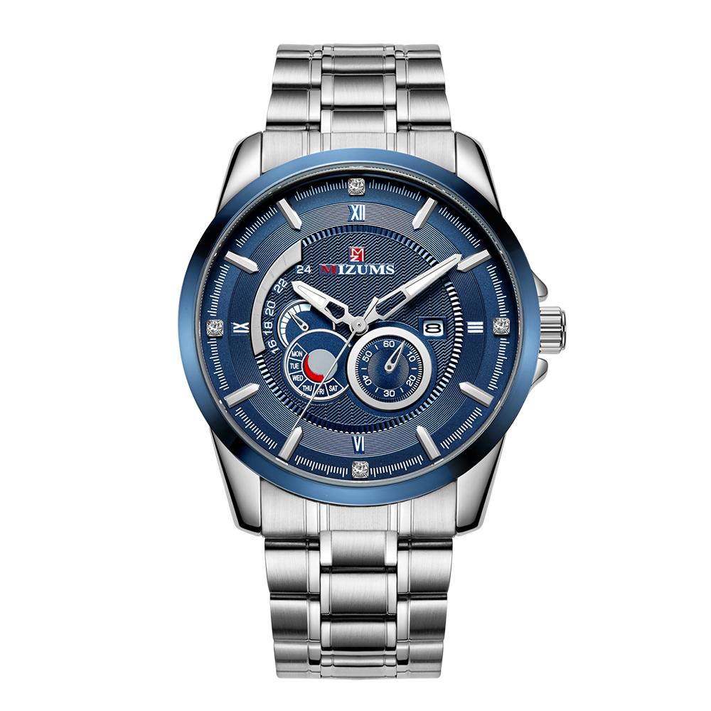 Đồng hồ đeo tay nam bằng thép không gỉ thạch anh chống thấm nước MIZUMS