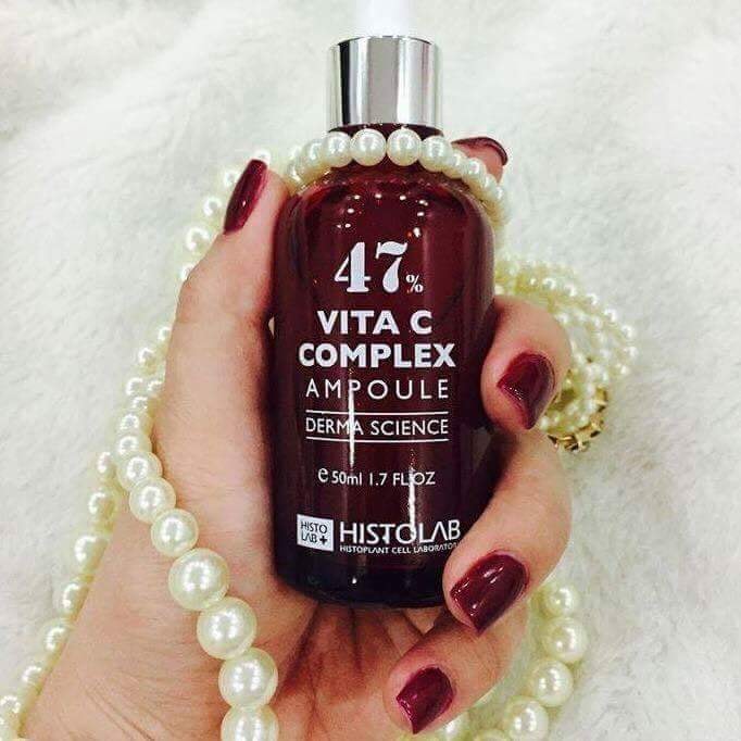 TINH CHẤT DƯỠNG TRẮNG, MỜ THÂM, SE LỖ CHÂN LÔNG HISTOLAB 47% VITA C COMPLEX AMPOULE DERMA SCIENCE 50ML