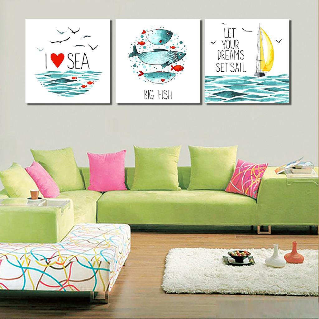 -Tranh đẹp bộ ba treo tường, tranh bộ ghép, tranh gỗ, tranh thiên nhiên, tranh đẹp, tranh gỗ MDF đẹp