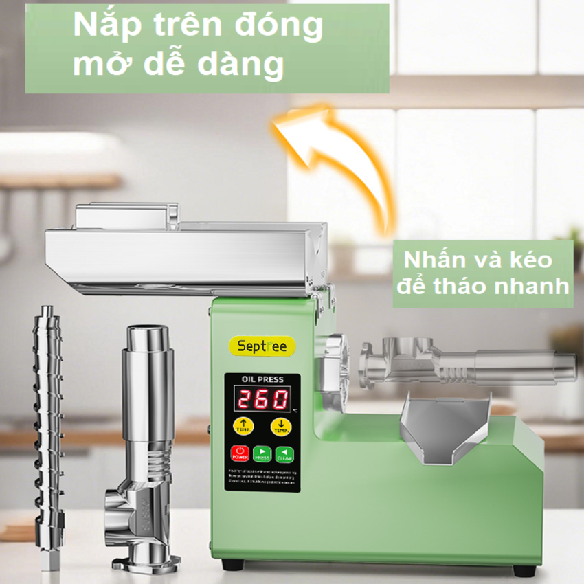 HÀNG NHẬP KHẨU - Máy ép dầu ăn thực vật, thế hệ mới. Thương hiệu Mỹ cao cấp Septree - R6S