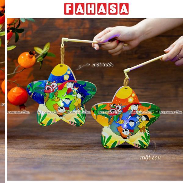 Lồng Đèn Trung Thu Gỗ 2 Mặt Màu - Bách Mộc - Lân Sao