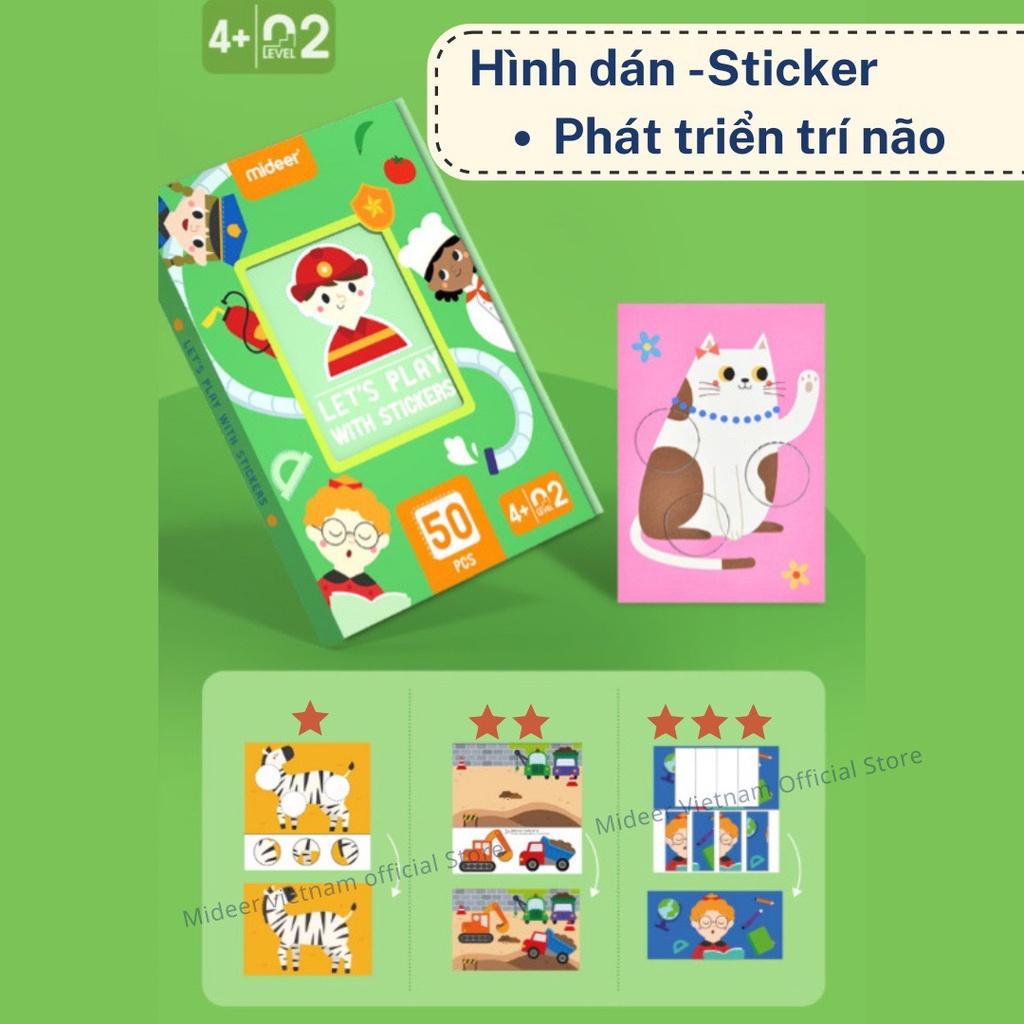 Sticker cho bé dán hình 3 cấp độ Mideer Let’s Play With Stikers