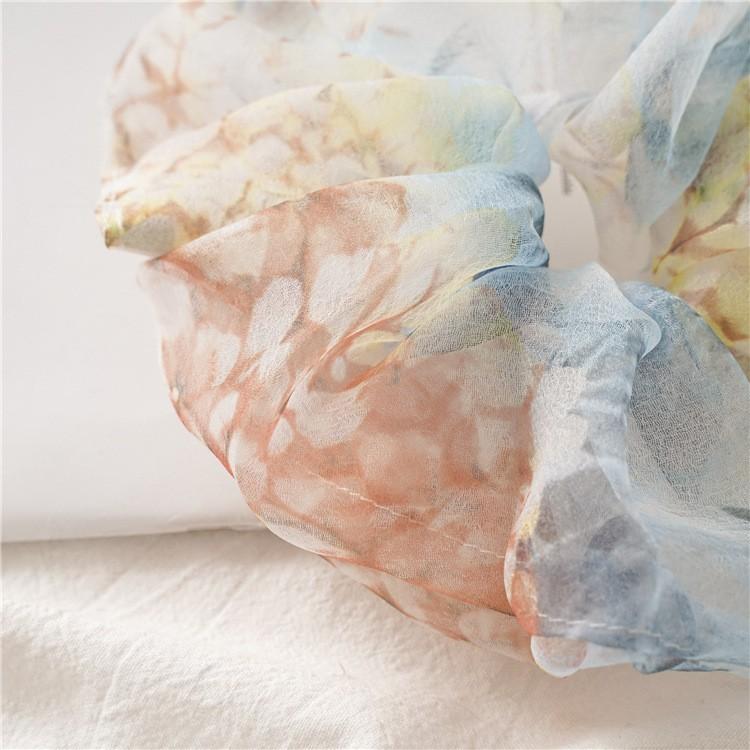 Dây Cột Tóc Scrunchies Màu Loang Tiểu Thư HOT TREND Bản To Vải VOAN - DT013