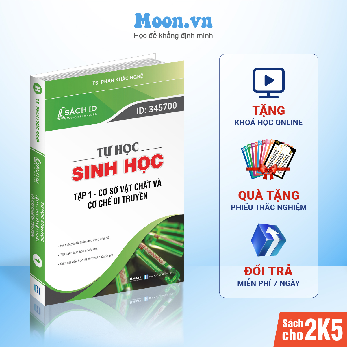 Sách Sinh lớp 12 ôn thi thpt quốc gia thầy Phan Khắc Nghệ, Tự học cơ sở vật chất và cơ chế di truyền