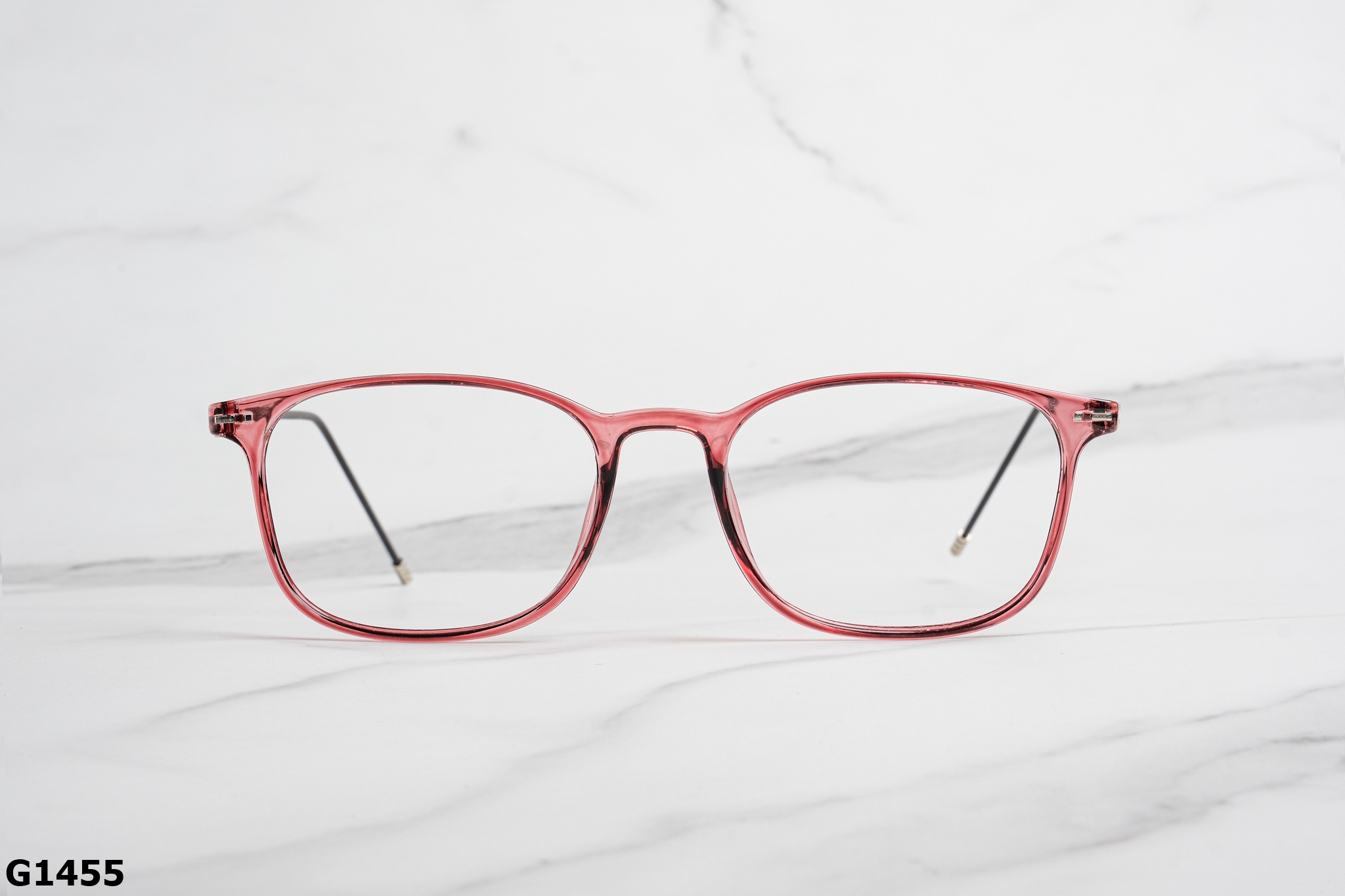 Gọng Kính Cận Unisex Nhựa Dẻo TR90, Dáng Vuông Mảnh G1455