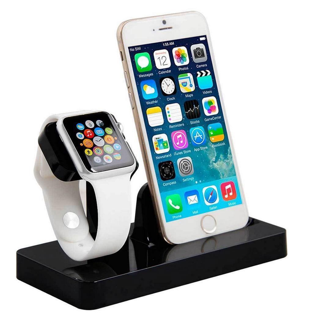 2 x 2 in 1 Desktop Docking Charging Station Stand for iPhone 6 7 and Watch