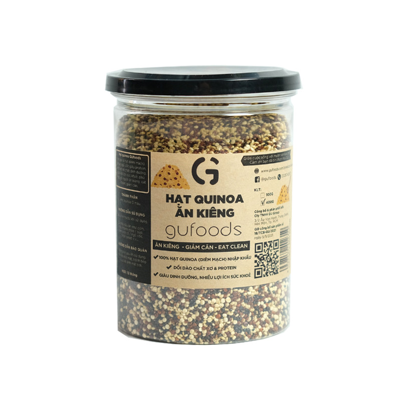Hạt quinoa 3 màu ăn kiêng GUfoods - Giảm cân, Eat clean, Giàu lợi ích sức khoẻ