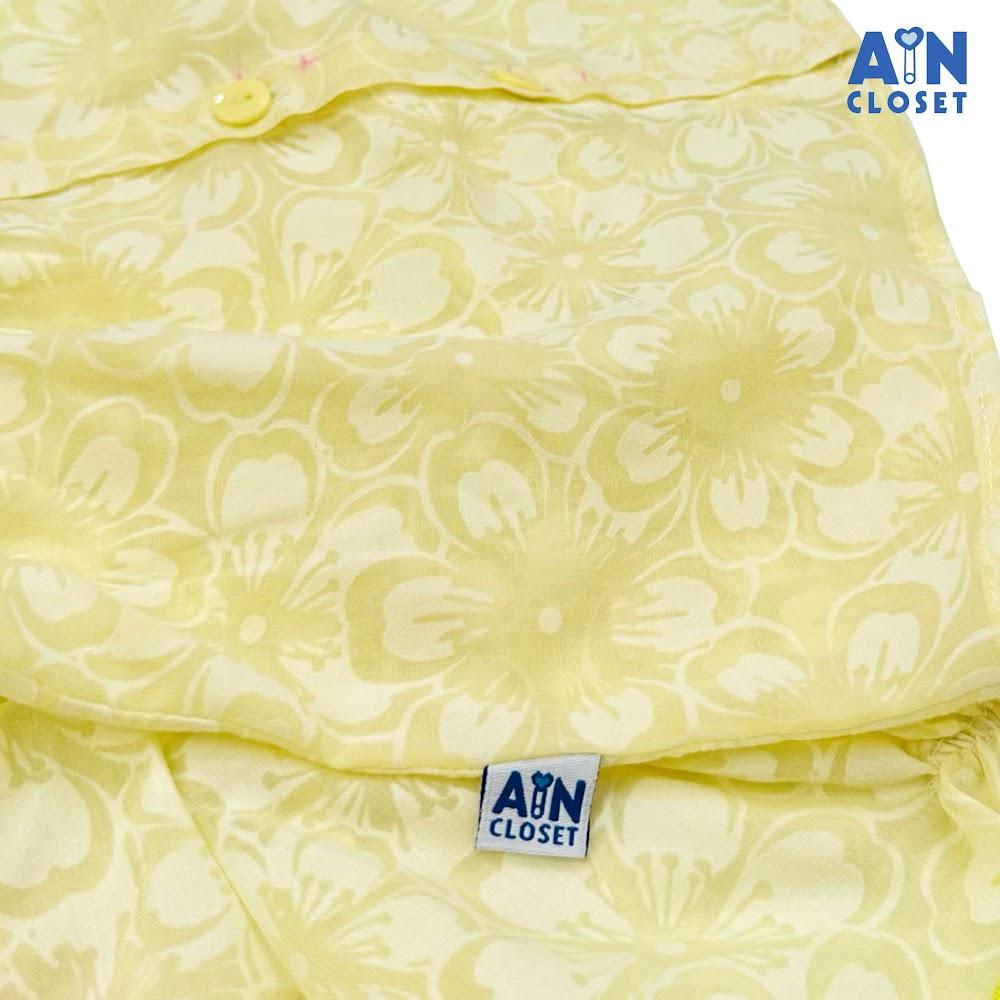 Bộ quần áo ngắn bé gái họa tiết hoa Mai Vàng Cốm cotton - AICDBGNZQCCU - AIN Closet