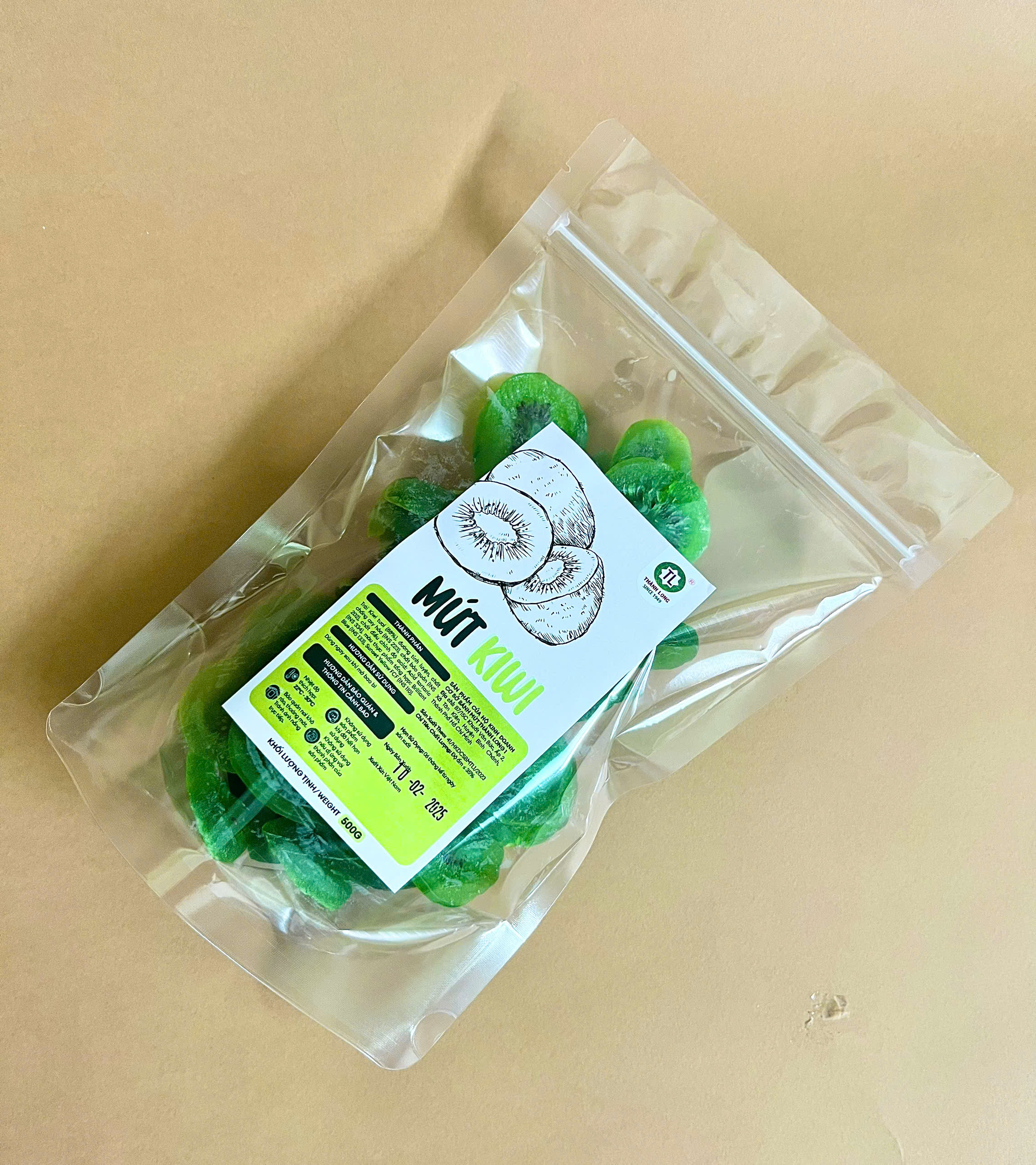MỨT KIWI SẤY THÀNH LONG GÓI 200G / 500G