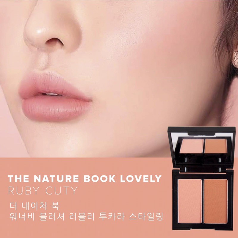 Phấn Má Hai Màu The Nature Book Wanna Be Blusher Two Color Styling 4.5gx2ea