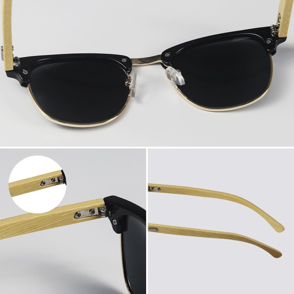 T-TEREX Kính Mát Phân Cực Chống Chói Ống Kính UV400 Khung Gỗ Kính Chống Nắng Gỗ Ngôi Đền Dành Cho Nam Nữ A827