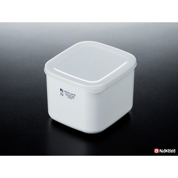 Bộ 2 hộp nhựa vuông chứa đựng thực phẩm khô White Pack tiện dụng - Hàng nội địa Nhật